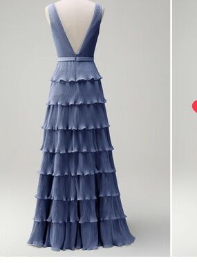 Wedtrend grey blue tiered gown size 12 new